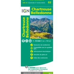 Carte IGN Chartreuse Belledonne