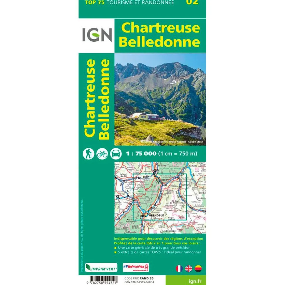 Carte IGN Chartreuse Belledonne