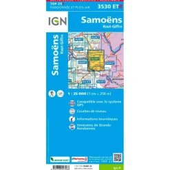 Carte IGN 3530Etr Samoens Resistance Haut-Giffre
