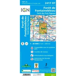 Carte IGN Forêt de Fontainebleau