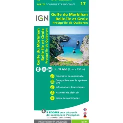 Carte IGN Golfe Du Morbihan Belle-Ile et Groix Presqu'île de Quiberon