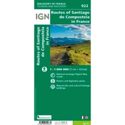 Carte IGN Les Chemins vers Saint Jacques De Compostelle
