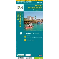 Carte IGN Le Sentier des Douaniers Bretagne Sud