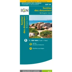 Carte IGN Le Sentier des Douaniers Bretagne Nord