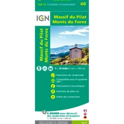 Carte IGN Massif du Pilat Mont Forez