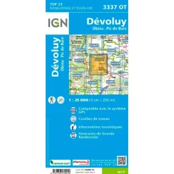 Carte IGN 3337OT Dévoluy, Obiou, Pic de Bure