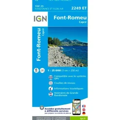 Carte IGN 2148Ot Vicdessos, Pics Estats Et Pic Du Montcalm / Recto