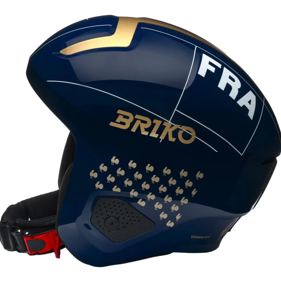 Casco Briko Vulcano 2.0 France Shiny Tangaroa Blue Gold White
