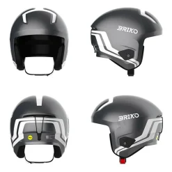 Casco Briko Vulcano 2.0 Mips Shiny Metallic Dark Grey White