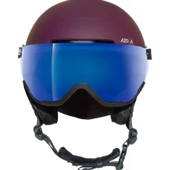 Casco con visiera AZR Orion Visor Cramberry Mat Irisé Bleu
