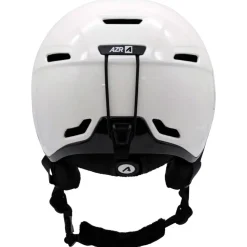 Casco con visiera AZR Orion Visor Blanc Nacré Noir Verni Irisé Bleu