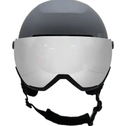 Casco con visiera AZR Orion Visor Noir Mat Gris Miroir + Yellow Visor