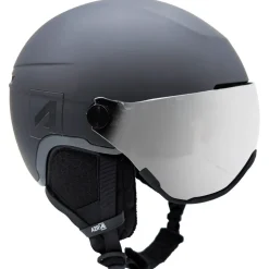 Casco con visiera AZR Orion Visor Noir Mat Gris Miroir + Yellow Visor