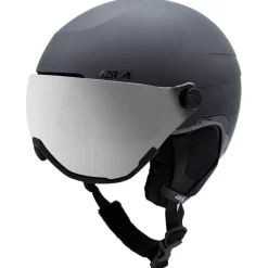 Casco con visiera AZR Orion Visor Noir Mat Gris Miroir + Yellow Visor
