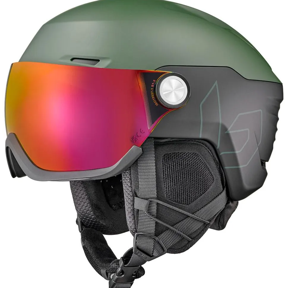 Casco con visiera Bollé V-Ryft Pure Sun Forest Matte Photochromic Red