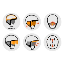 Casco con visiera Briko Stormrider Matt White Black