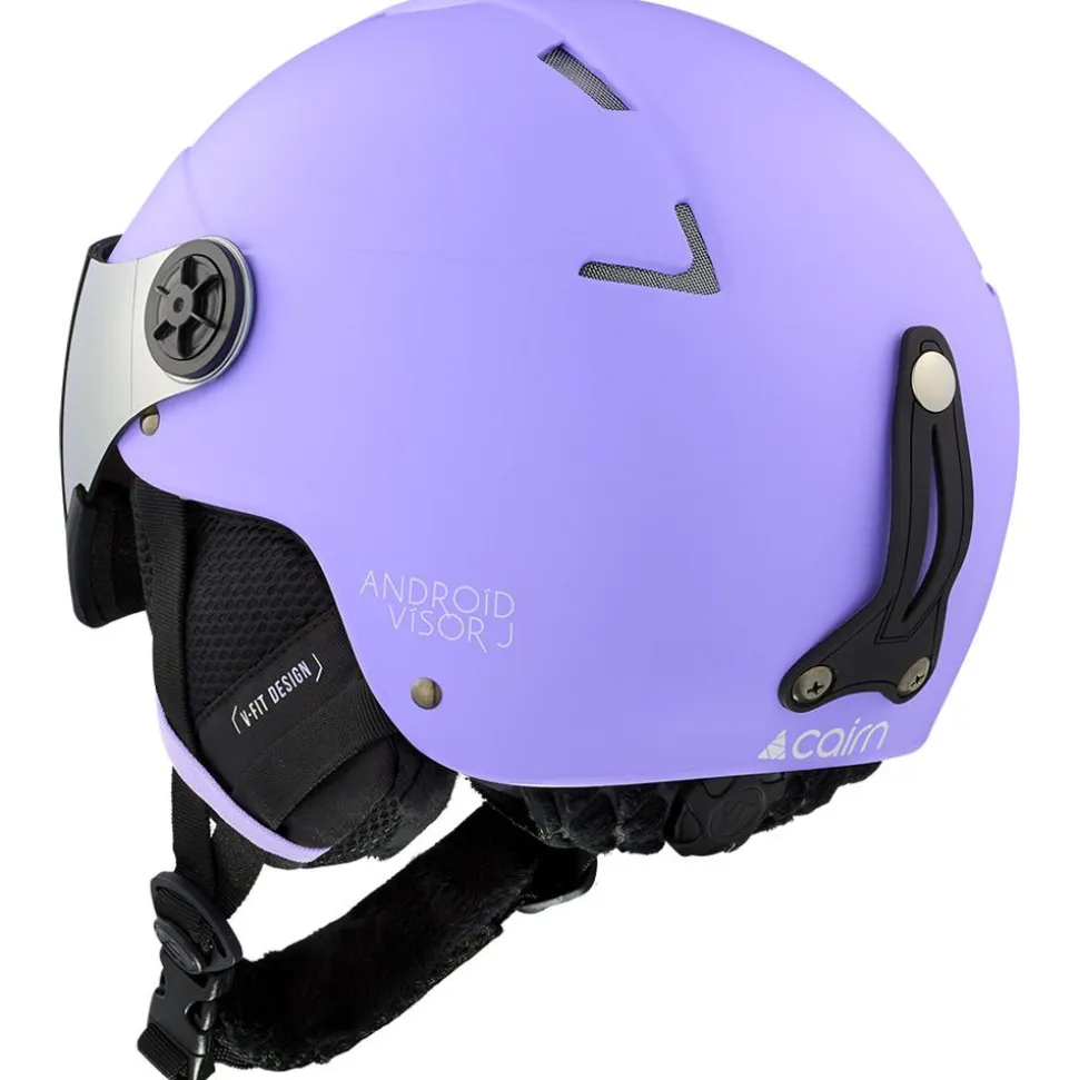 Casco con visiera Cairn Android Visor Junior Mat Lilac