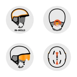 Casco con visiera Julbo Globe Blanc Reactiv 1-3 High Contrast