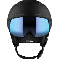 Casco con visiera Salomon Driver Prime Sigma Photo Mips Black Sky Blue