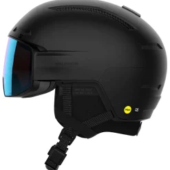 Casco con visiera Salomon Driver Prime Sigma Photo Mips Black Sky Blue