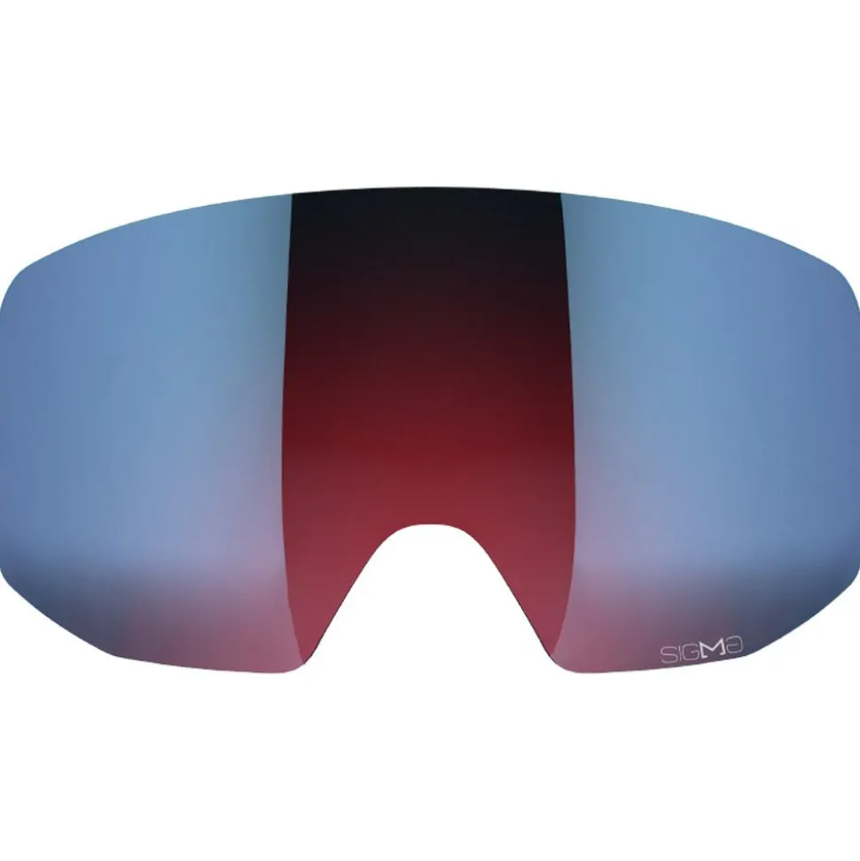 Casco con visiera Salomon Driver Prime Sigma Plus Black Poppy Red + Ice Blue