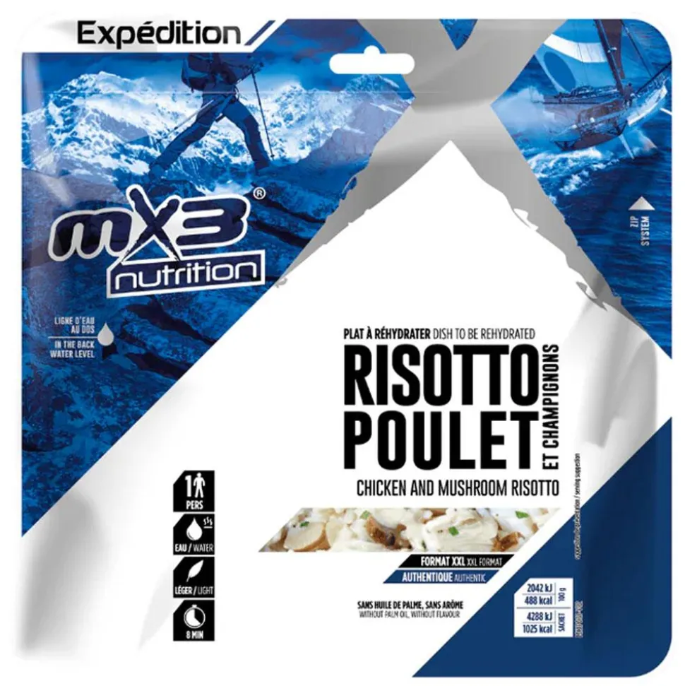 Cibo liofilizzato MX3 Nutrition Risotto Poulet Champignons 210 g.
