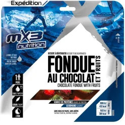 Cibo liofilizzato MX3 Nutrition Fondue Au Chocolat & Crousty Fruits 90 g.