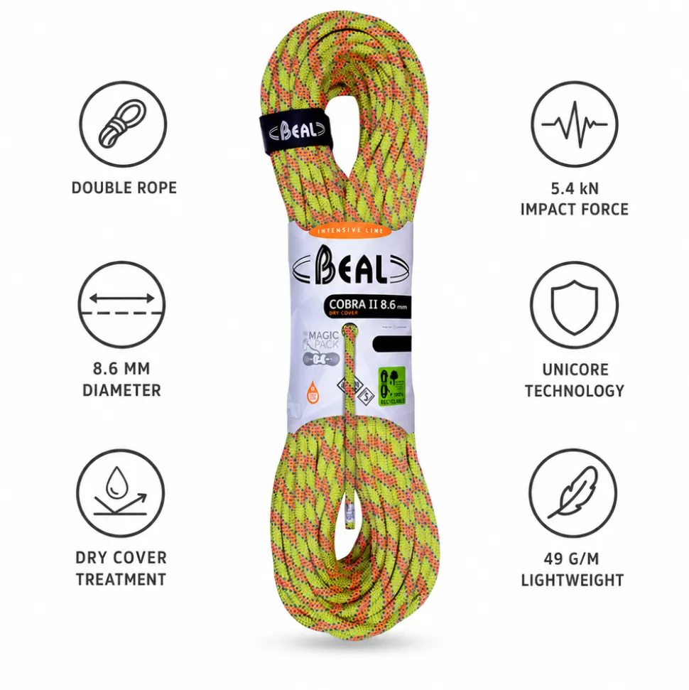 Corde Beal Cobra II 8.6mm Dry Cover Anis