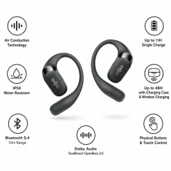 Cuffie Shokz OpenFit 2 Plus Noir