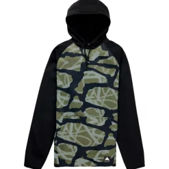 Felpa Burton Crown Weatherproof Fleece Graffiti Camo True Black