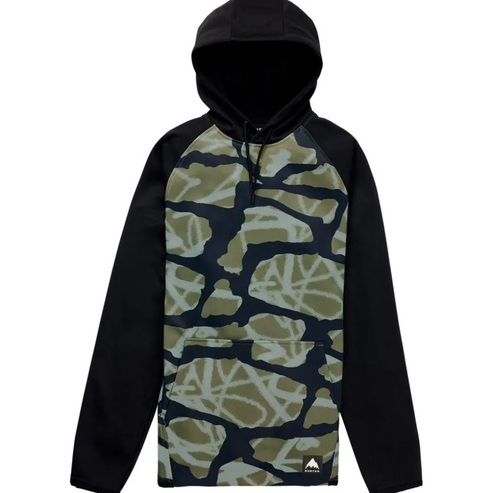 Felpa Burton Crown Weatherproof Fleece Graffiti Camo True Black