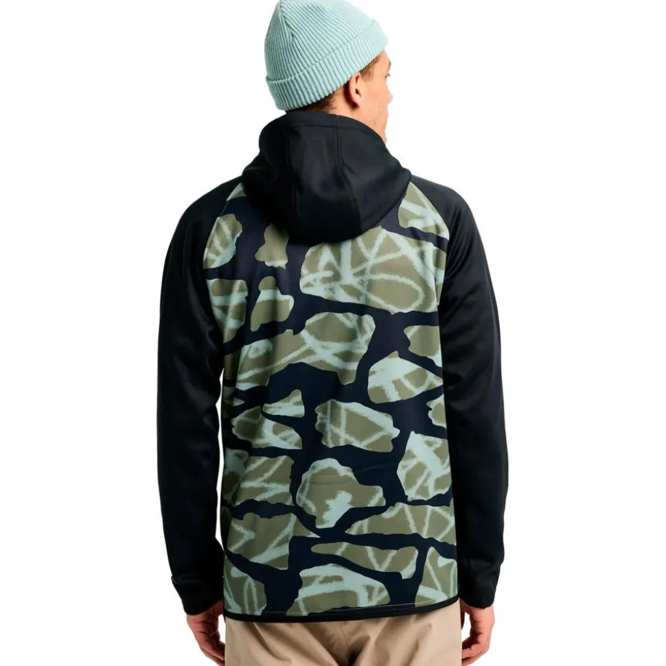 Felpa Burton Crown Weatherproof Fleece Graffiti Camo True Black