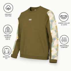 Felpa Picture Blayr Printed Crew Tobacco Timeless Flower