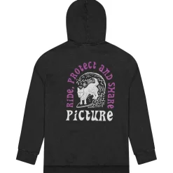Felpa Picture Picturide Hoodie Black Washed