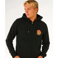 Felpa Rip Curl Wettie Passage Icon Zip Through Black