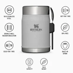 Gavette Stanley The Legendary Food Jar + Spork 0.4L Ash