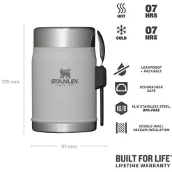 Gavette Stanley The Legendary Food Jar + Spork 0.4L Ash