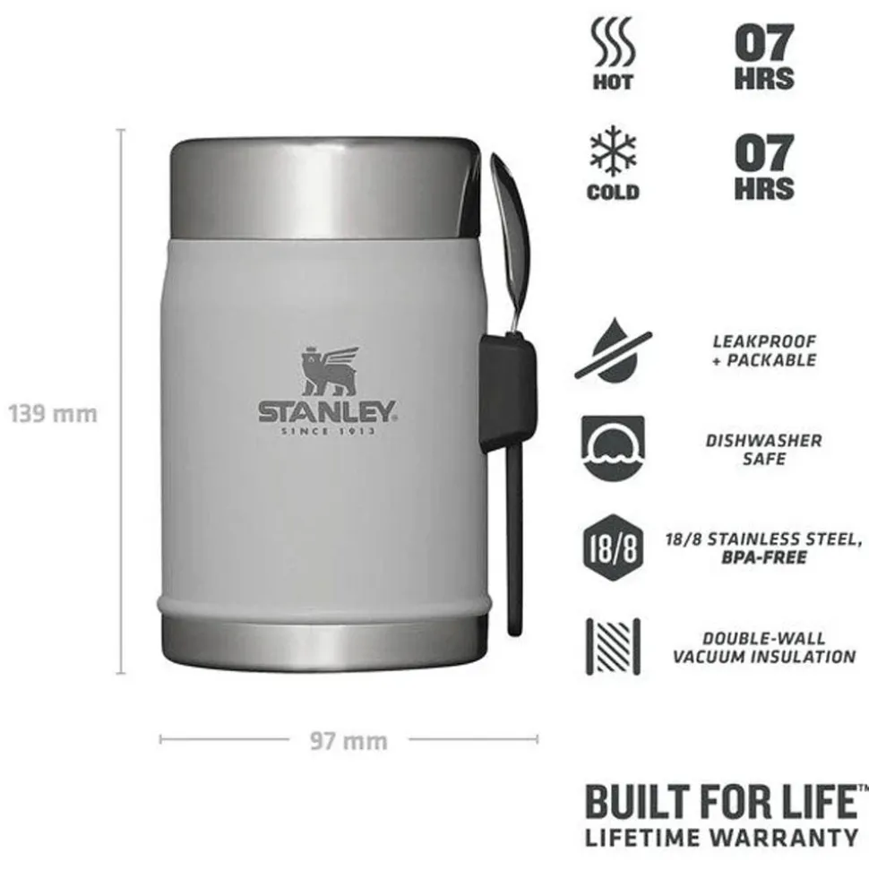 Gavette Stanley The Legendary Food Jar + Spork 0.4L Ash