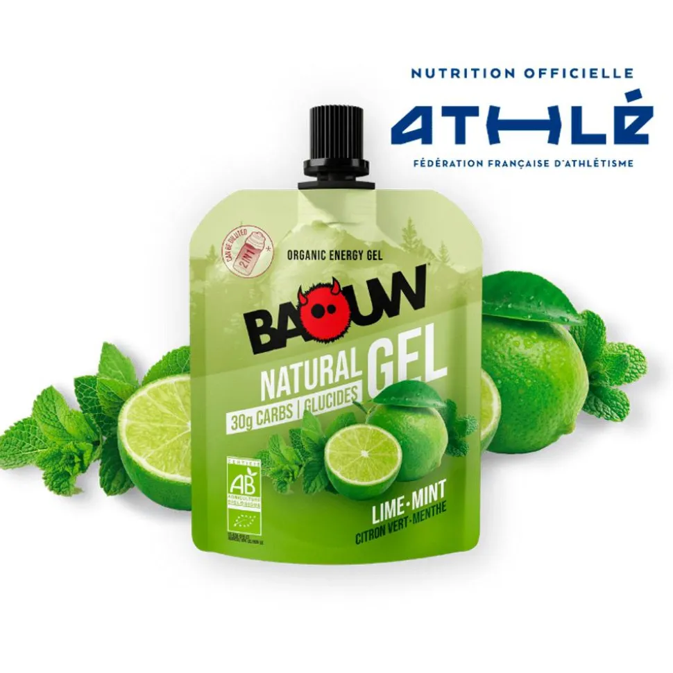 Gel energetici Baouw Gel Naturel Bio 85 g. Citron Vert Menthe