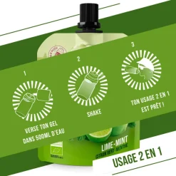 Gel energetici Baouw Gel Naturel Bio 85 g. Citron Vert Menthe
