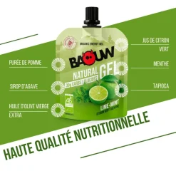 Gel energetici Baouw Gel Naturel Bio 85 g. Citron Vert Menthe