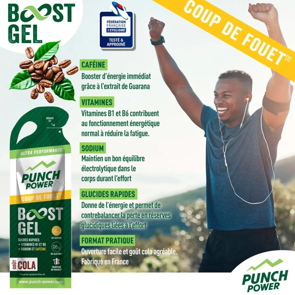 Gel energetici Punch Power Gel Boost Coup De Fouet 40 g Caféine Cola