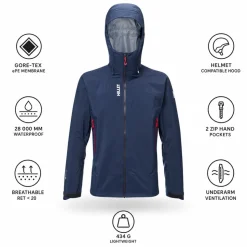 Giacca da alpinismo Millet Kamet Gtx Jacket M Saphir