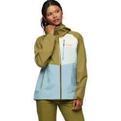Giacca da trekking Cotopaxi Impermeo 3L Hooded Shell Jacket W Moss And Sea Spray