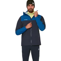 Giacca da trekking Mammut Alto Guide Hardshell Hooded Marine Tschiel