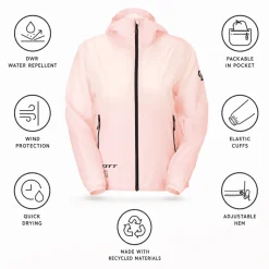 Giacca da trekking Scott W's Explorair Escape Lightweight Bliss Pink Cotton White