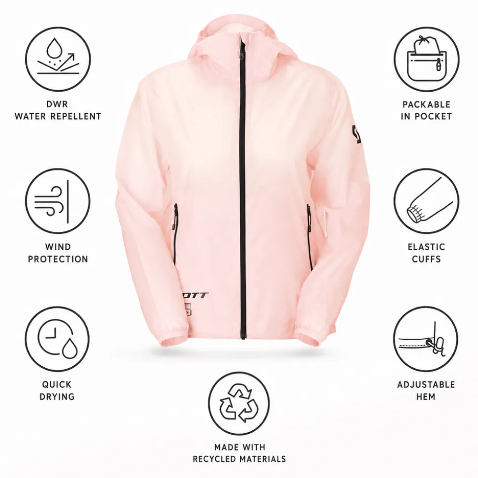 Giacca da trekking Scott W's Explorair Escape Lightweight Bliss Pink Cotton White