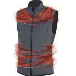 Giacca Lenz Heat Vest 2.0 Men + 2 Heat Pads Black Grey Melange