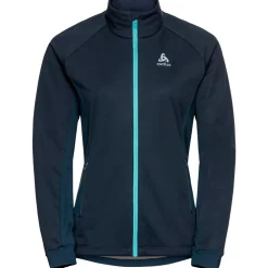 Giacca sci di fondo Odlo Brensholmen Wmn Jkt Dark Sapphire Reef Waters