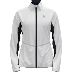 Giacca sci di fondo Odlo Markenes Wmn Jkt White/Dark Sapphire